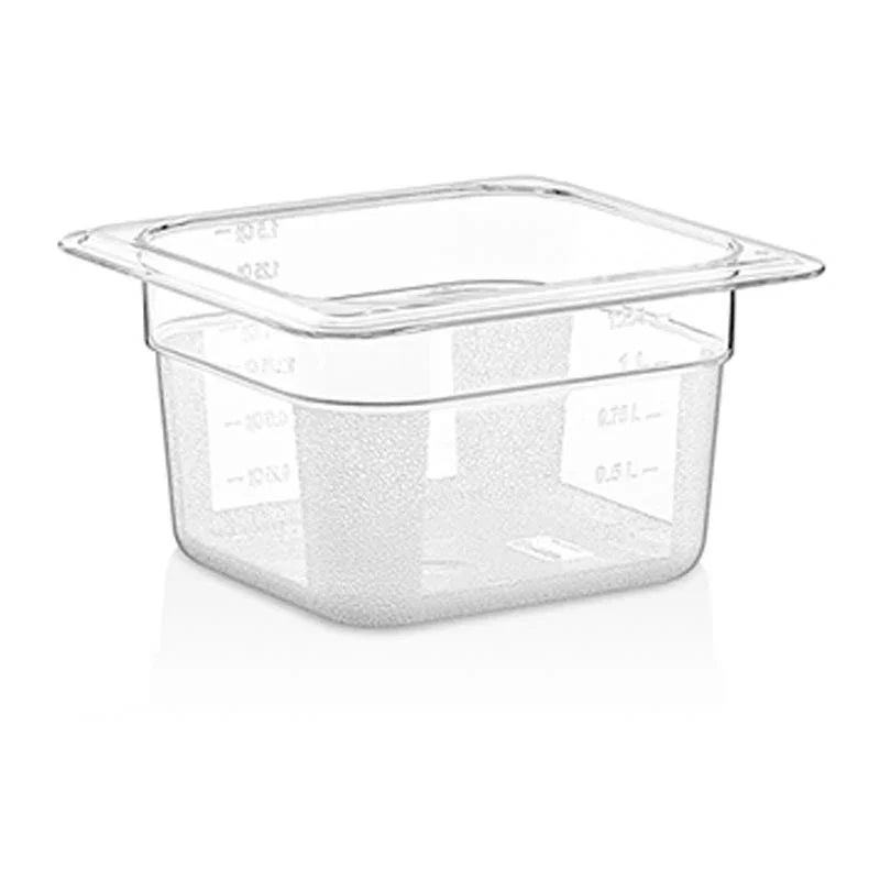 GastroPlast GN 1/6-100 mm Polikarbon Gastronorm Küvet - Mutbaka Endüstriyel Mutfak Ekipmanları