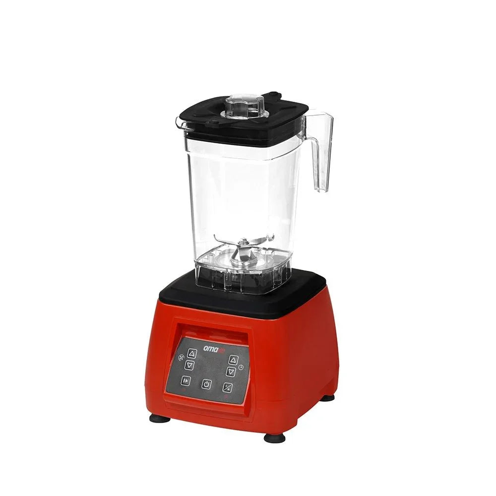 Omake BLE05.E15.0203 Buz Kırıcı Dijital Bar Blender, 2 L, 2200 W, Kırmızı