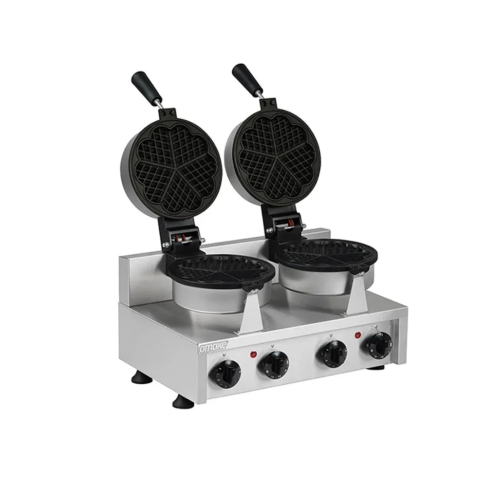 Omake WFL11.E12.0201 Çiftli Waffle Makinesi Kalp Model, Zamanlayıcılı, Elektrikli - Mutbaka Endüstriyel Mutfak Ekipmanları