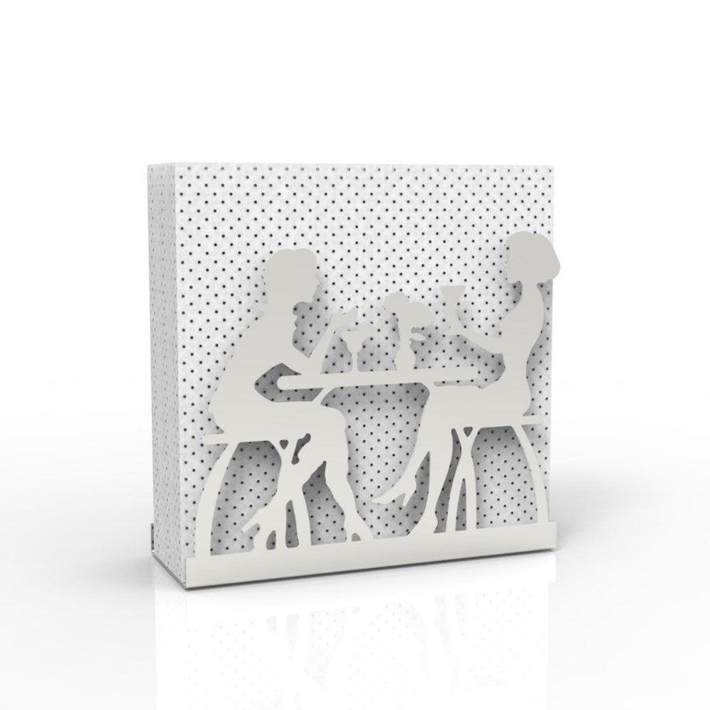 Decorelax Sohbet Temalı Gümüş Metal Peçetelik