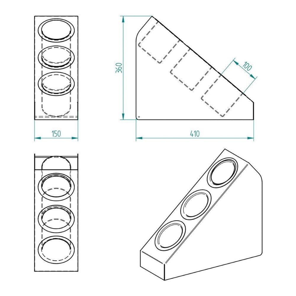 Decorelax 3 Katlı Pipetlik Karıştırıcı Şeker Çatal Bıçak Kaşıklık Organizer Kafe Restoran Ürün Düzen - Mutbaka