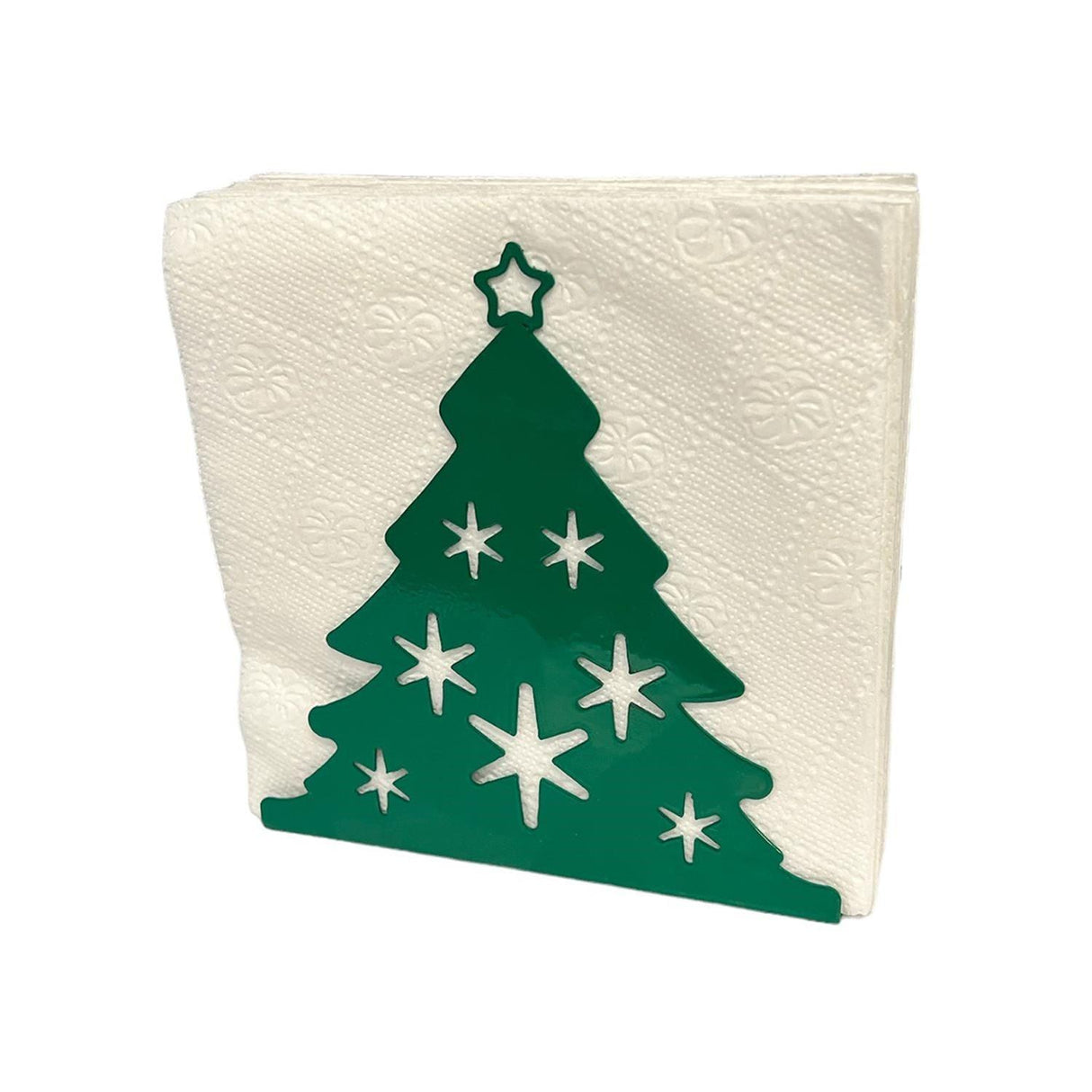 Decorelax Çam Ağacı Temalı Yeşil Metal Peçetelik Yılbaşı Noel