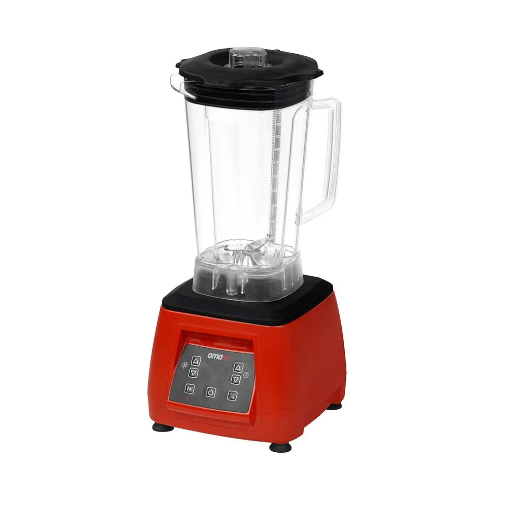 Omake BLE01.E15.0103 Buz Kırıcı Kapak Sensörlü Dijital Bar Blender, 3 L, 2200 W, Kırmızı