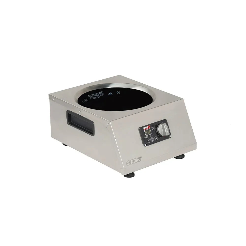 Omake IND25.I15.5000 Cam Yüzeyli Wok İndüksiyon Ocak, 5000 W, Elektrikli
