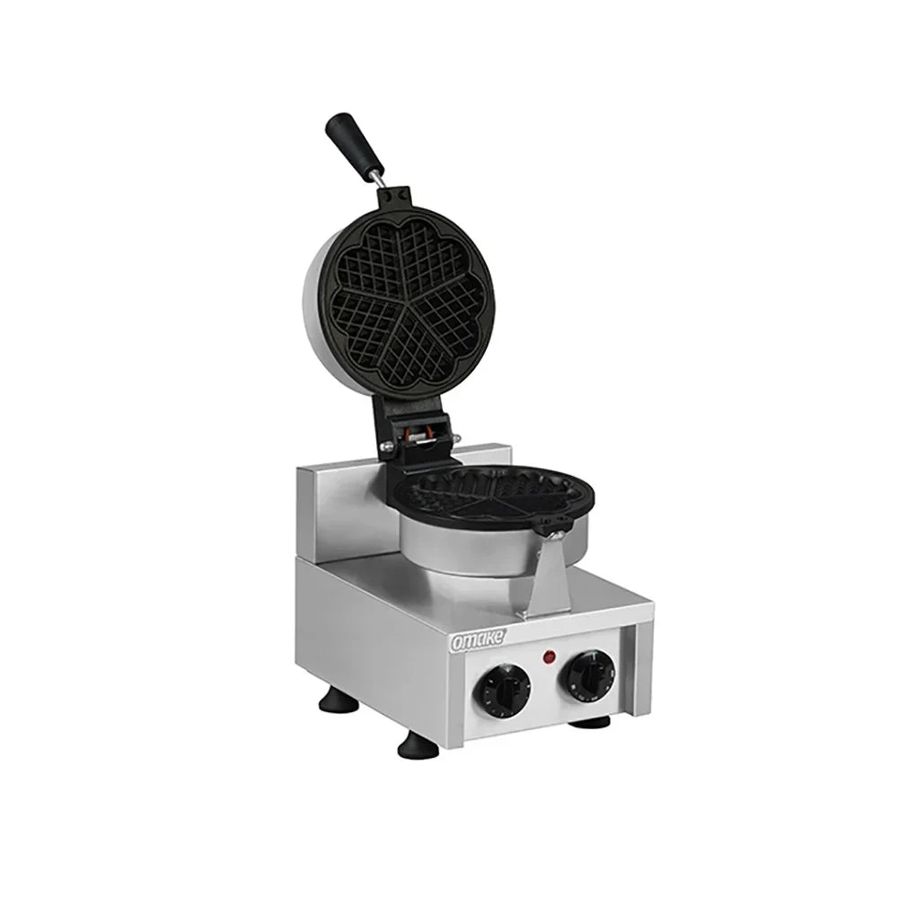 Omake WFL11.E12.0201 Tekli Waffle Makinesi Kalp Model, Zamanlayıcılı, Elektrikli