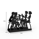 Decorelax Sohbet Temalı Siyah Metal Peçetelik