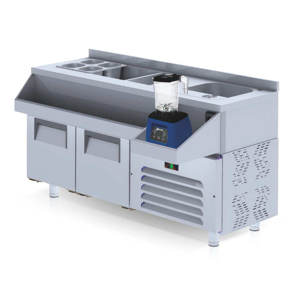 Iceinox CCY 190 Kokteyl Hazırlık Buzdolabı, 280 L, SS304, 3 Kapılı