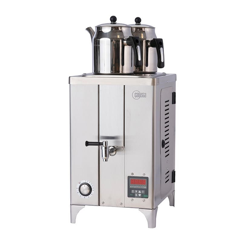 Çayista QGSE2I Qarabag Çay Makinesi, 2 Demlikli, 13 L, Elektrikli, Inox