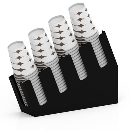 Decorelax Yenilikçi Tasarım 4 Bölmeli Kademeli Karton Bardak Standı - 8 oz Bardak Uyumlu
