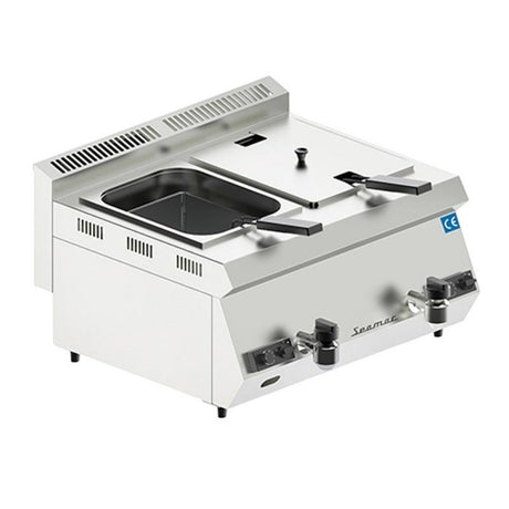 Seamac SFG16 Özel Seri Çift Kapaklı Fritöz Gazlı 8+8 L