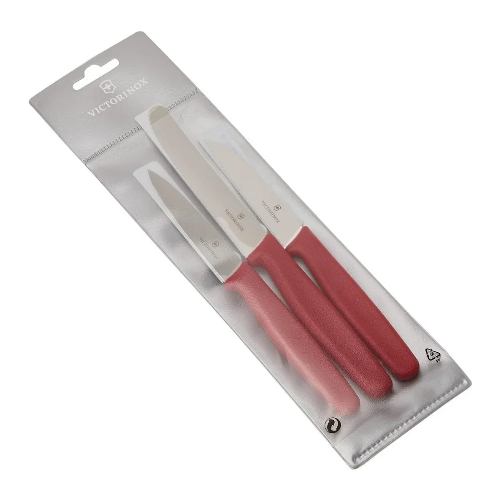 Victorinox VT 5.1111.3 Soyma Bıçağı Seti 3 Adet Kırmızı - Mutbaka Endüstriyel Mutfak Ekipmanları