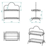 Decorelax 2 Katlı Ahşap Zeminliı 15x27cm Metal Standlı Ahşap Sunum Standı – İkram ve Servis İçin Mod - Mutbaka