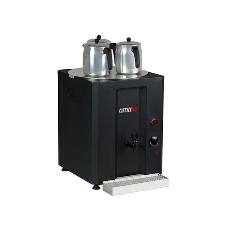 Omake CAY01.E11.0040 Çay Makinesi, 3 Demlikli Elektrikli, 40 L, Siyah