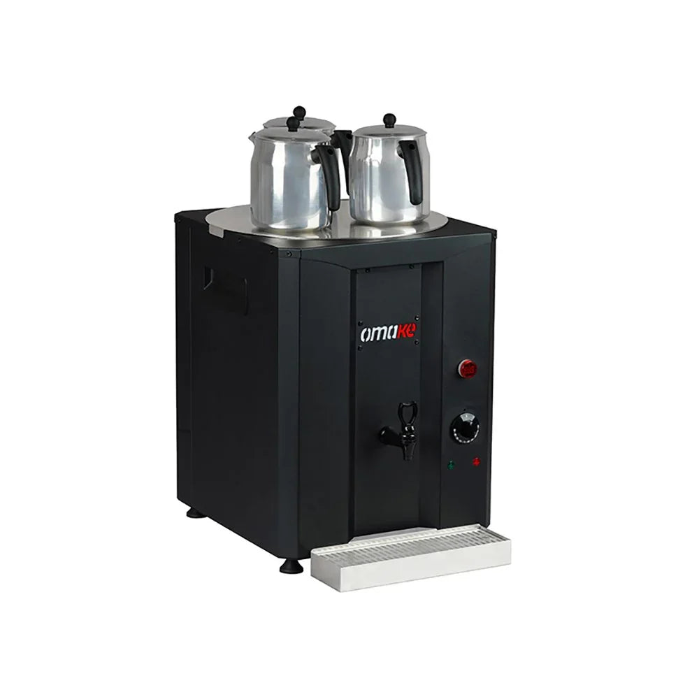 Omake CAY01.E11.0040 Çay Makinesi, 3 Demlikli Elektrikli, 40 L, Siyah