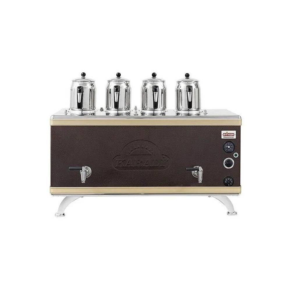 Ateşe GCSGE04 Gold Compact Otomatik Çay Kazanı, Gazlı & Elektrikli, 4 Demlik Kapasiteli, Statik