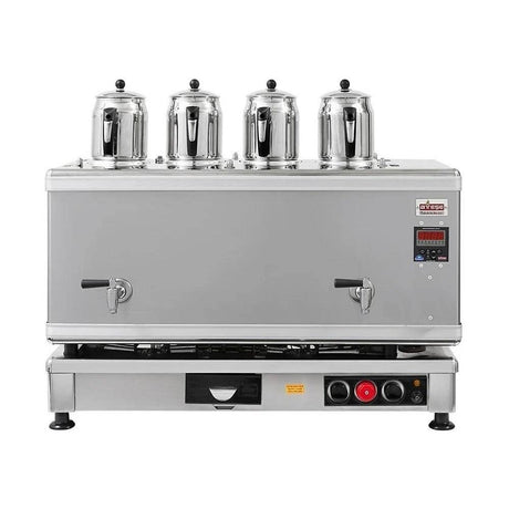 Ateşe TIGE04 Titanium Akıllı Dijital Çay Kazanı, Gazlı & Elektrikli, 4 Demlik Kapasiteli, İnoks