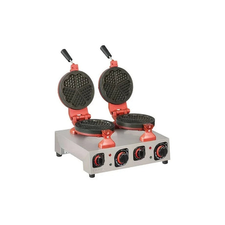 Omake WFL01.E22.0201 Zamanlayıcılı Kalp Model Çiftli Endüstriyel Waffle Makinesi