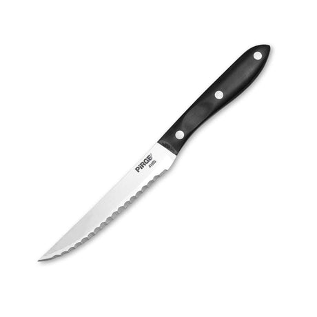 Pirge Elite Steak / Biftek Bıçağı Plastik Sap 12 cm Siyah - Mutbaka