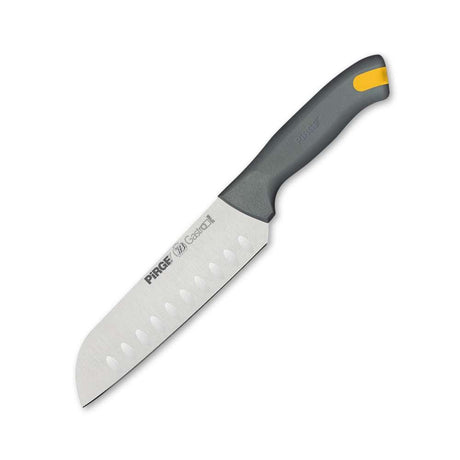 Pirge Gastro Santoku Bıçağı Oluklu 17 cm Gri - Mutbaka
