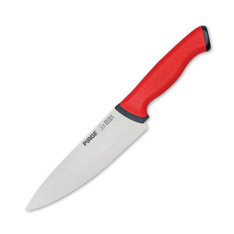 Pirge Duo Şef Bıçağı 19 cm Kırmızı - Mutbaka