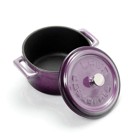 Lava Döküm Mini Tencere Trendy Serisi 10 cm Mor - Mutbaka