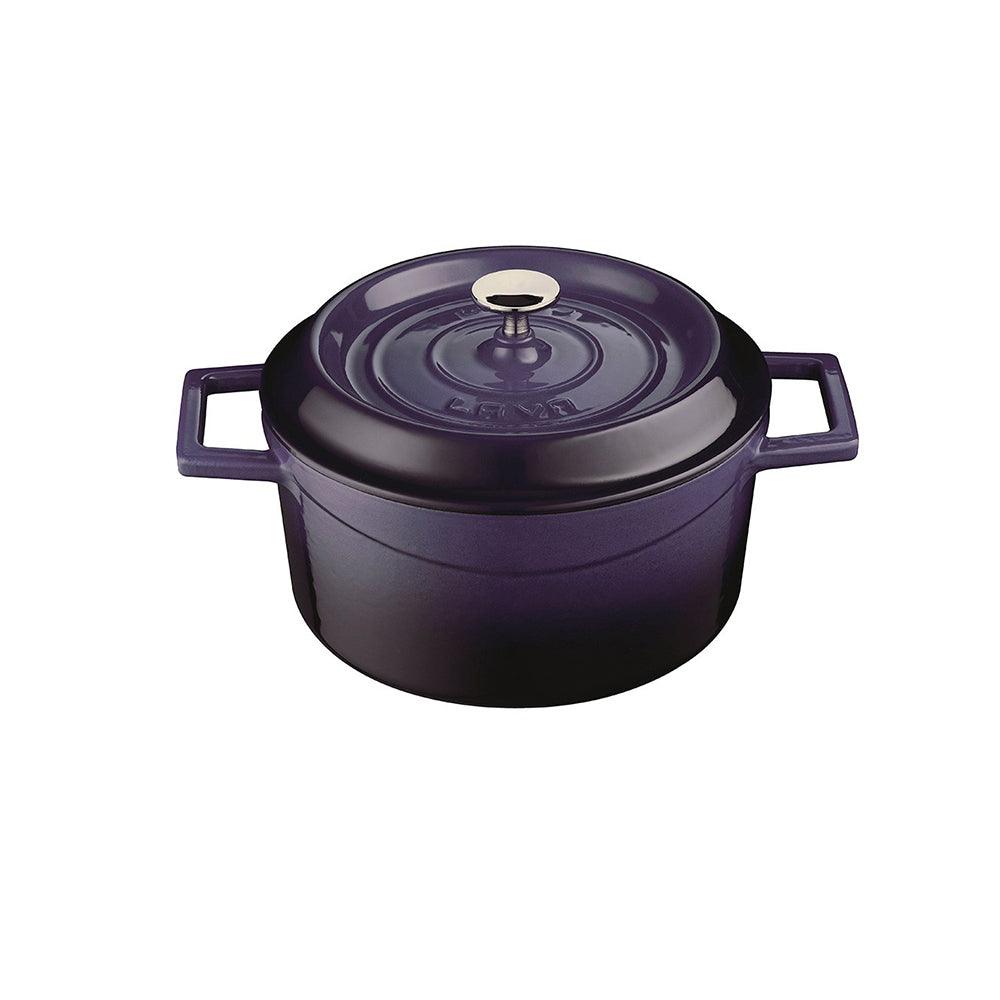Lava Yuvarlak Döküm Tencere Trendy 14 cm Mor - Mutbaka