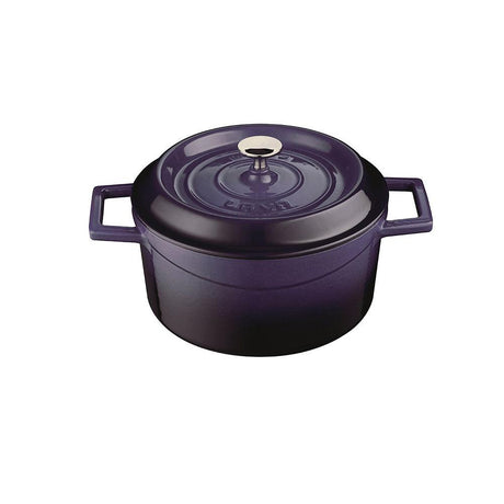 Lava Yuvarlak Döküm Tencere Trendy 14 cm Mor - Mutbaka