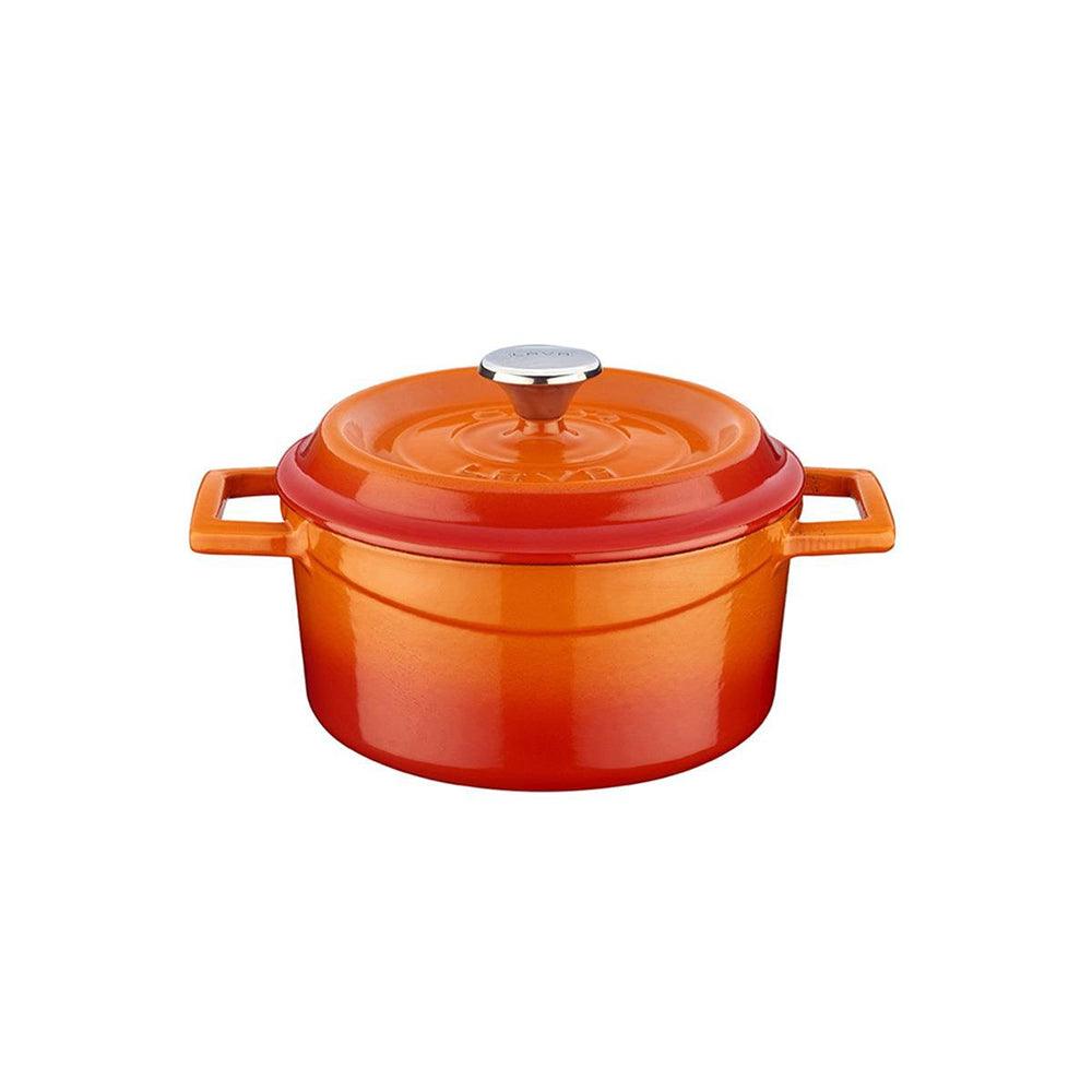 Lava Yuvarlak Döküm Tencere Trendy 16 cm Turuncu - Mutbaka