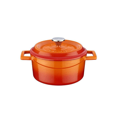 Lava Yuvarlak Döküm Tencere Trendy 16 cm Turuncu - Mutbaka