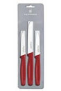 Victorinox Soyma Bıçağı Seti 3 Adet Kırmızı - Mutbaka