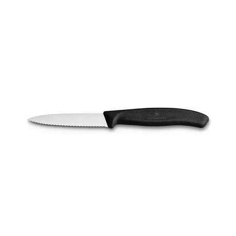 Victorinox Tırtıklı Soyma Bıçağı 8 cm Siyah - Mutbaka