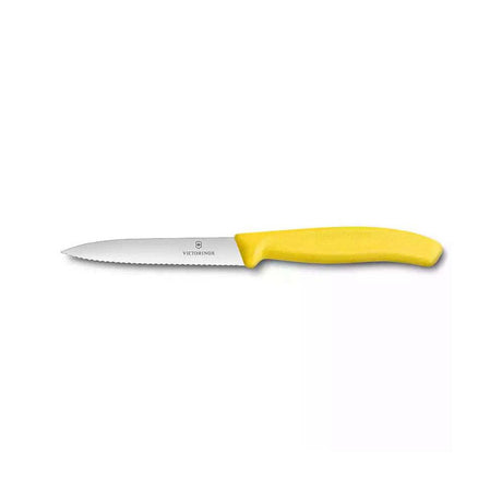 Victorinox Tırtıklı Soyma Bıçağı 10 cm Sarı - Mutbaka