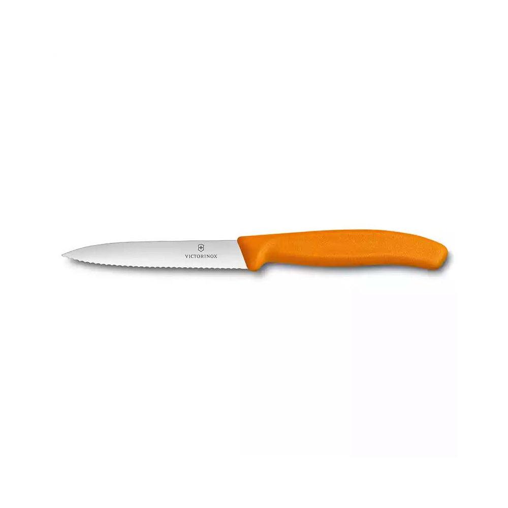 Victorinox Tırtıklı Soyma Bıçağı 10 cm Turuncu - Mutbaka