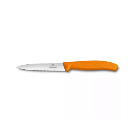 Victorinox Tırtıklı Soyma Bıçağı 10 cm Turuncu - Mutbaka