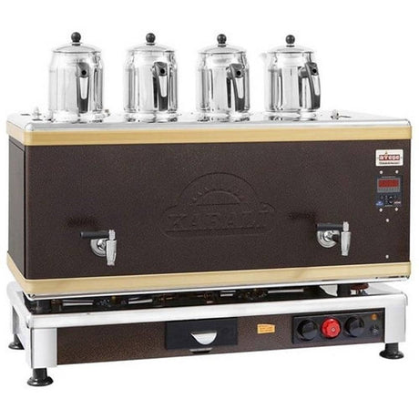 Ateşe TSGE05 Titanium Akıllı Dijital Çay Kazanı, Gazlı & Elektrikli, 5 Demlik Kapasiteli, Statik