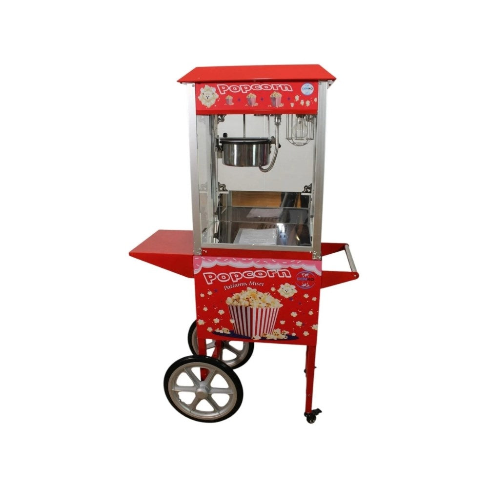 Cemko 1007 Edremit Arabalı Mısır Patlatma Makinesi, 4 kg, 44x93x152 cm