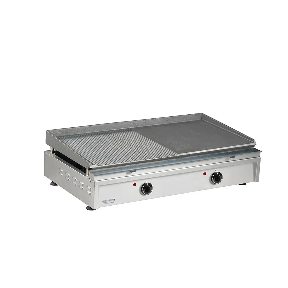 Omake IZG02.E11.2080 Döküm Pleyt Izgara, 80 cm, Elektrikli
