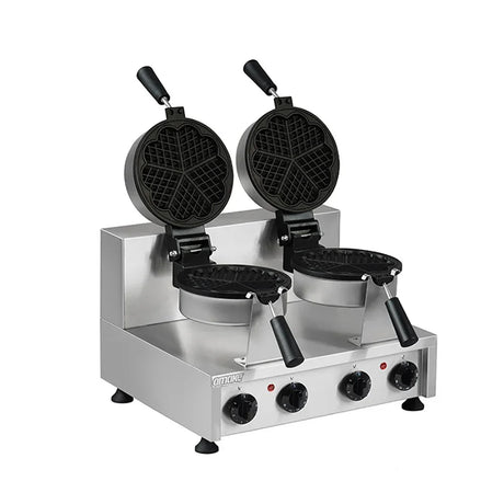 Omake WFL12.E22.0201 Çiftli Döner Yuvarlak Waffle Makinesi Kalp Model, Zamanlayıcılı, Elektrikli