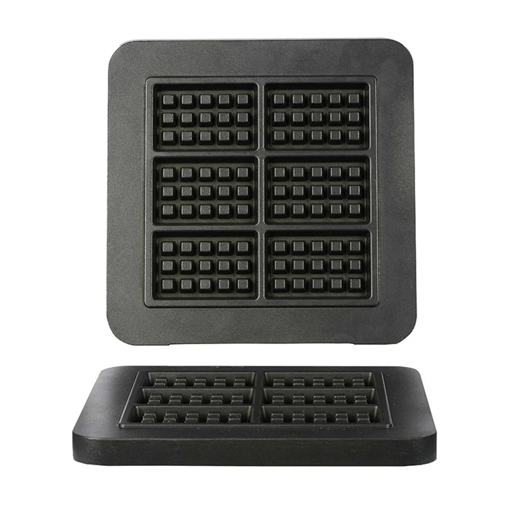 Omake WFL21.KLP.0301 Kare Yuvarlak Waffle Makinesi Kalıbı, Brüksel 3x5 Mini Model