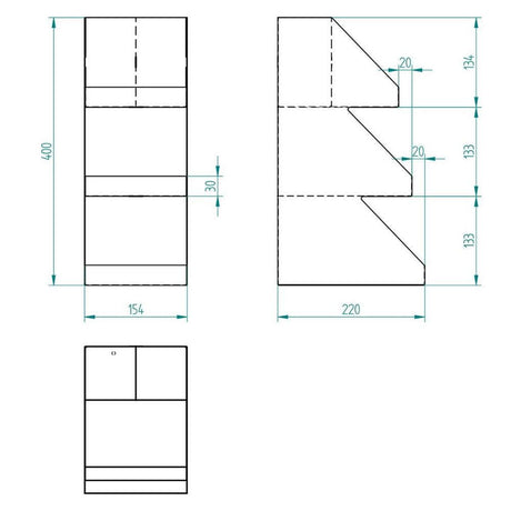Decorelax 3 Katlı 5 Bölmeli Metal Pipet, Peçetelik, Şekerlik Siyah Organizer Stand Model - 3 - Mutbaka