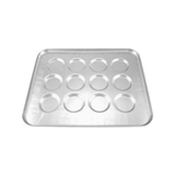 Almetal AL-HET.12.40.60.115 Alüminyum Hamburger Ekmek Tava (115 mm) 40x60 cm 12 Göz
