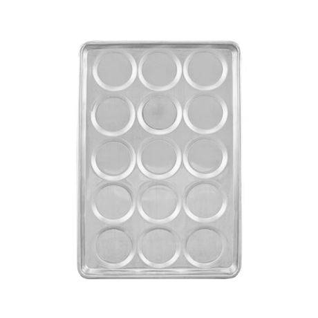 Almetal AL-HET.15.49.74.125 Alüminyum Hamburger Ekmek Tava (125 mm) 49x74 cm 15 Göz