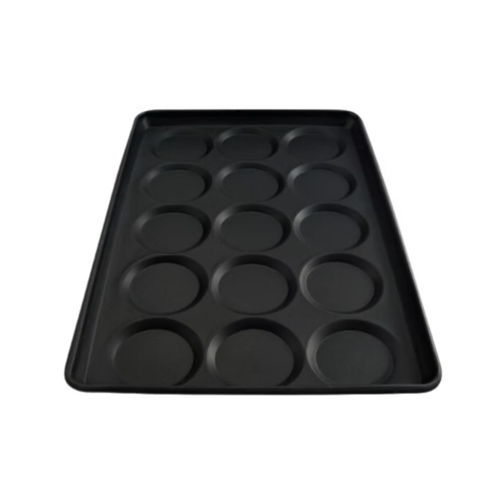 Almetal AL-HET.K.15.40.60.105 Teflon Kaplamalı Alüminyum Hamburger Ekmek Tava (105 mm) 40x60 cm 15 Göz