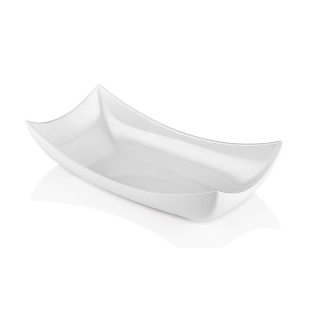 Atlasform B765 Teşhir Kayık Tabağı, 15x28 cm, Beyaz