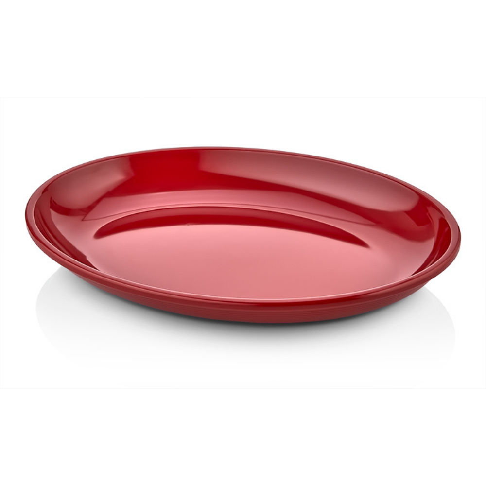 Atlasform K761 Kayık Açık Büfe Sunum Tepsisi, 35x26 cm, Kırmızı