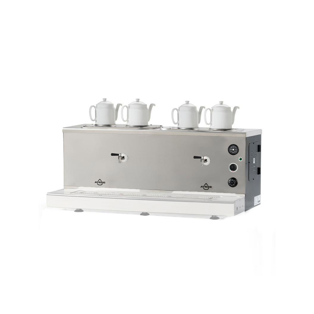 Ateşe SAGE4 Sumela Analog Çay Kazanı, Gazlı & Elektrikli, 4 Demlik Kapasiteli, Statik