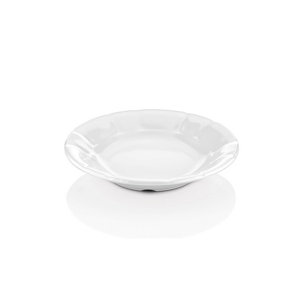 Atlasform 309 18 cm Oluklu Çukur Tabak, 18 cm, Beyaz