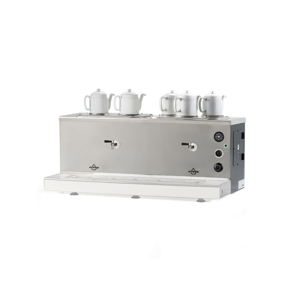 Ateşe SAGE5 Sumela Analog Çay Kazanı, Gazlı & Elektrikli, 5 Demlik Kapasiteli, Statik