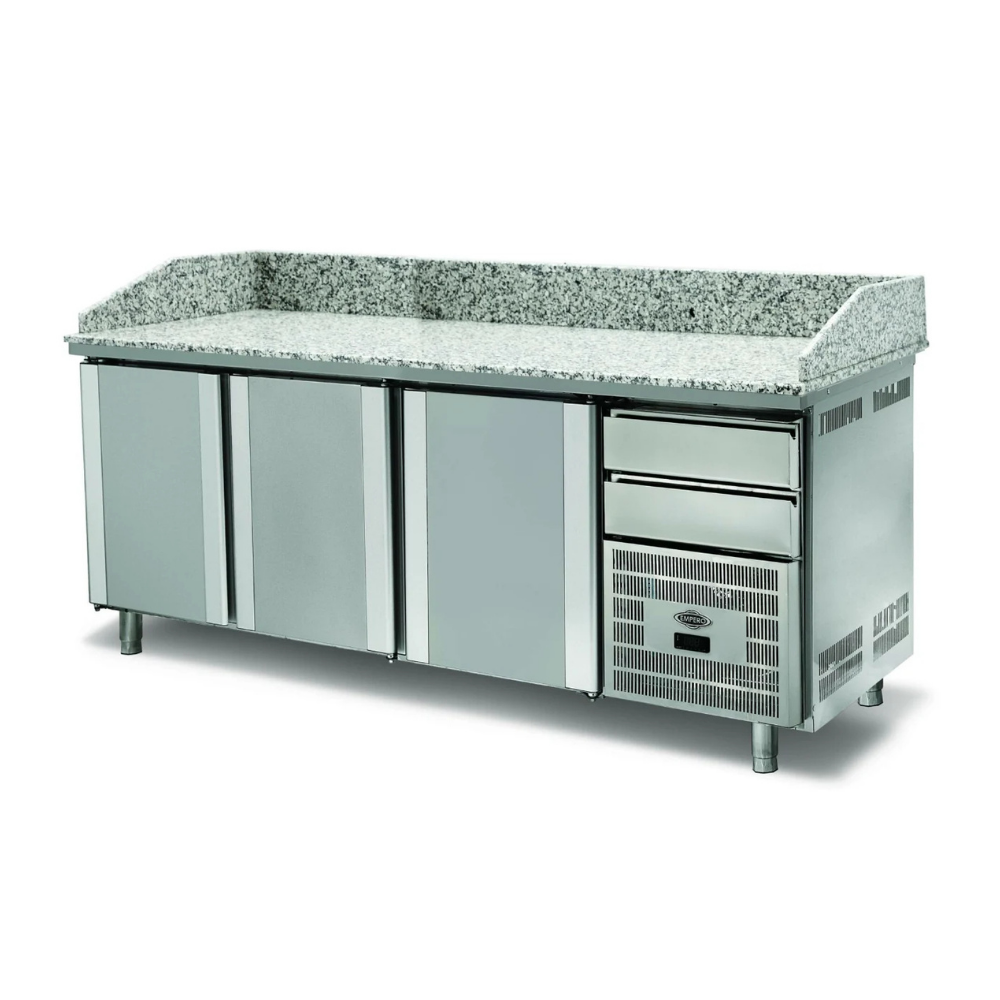 Empero EMP.210.80.01 Granit Tezgahlı Pizza/Salata Buzdolabı (3 Kapılı)