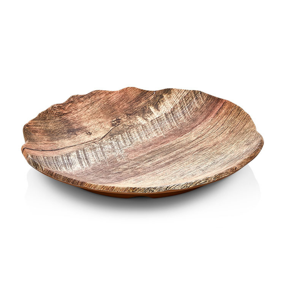 Atlasform A794 Desenli Yuvarlak Sunum Tepsisi, 18 cm, Ahşap